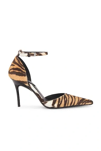 Alaïa Womens Azzedine Alaia Drop 90 Brushed-hair Leather Pumps In Brown