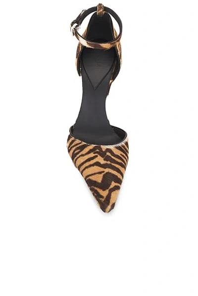 Alaïa Womens Azzedine Alaia Drop 90 Brushed-hair Leather Pumps In Brown