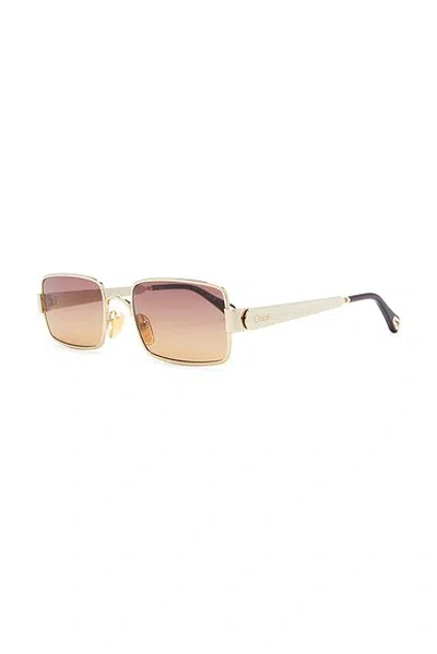 Chloé Holly Rectangular Sunglasses In White