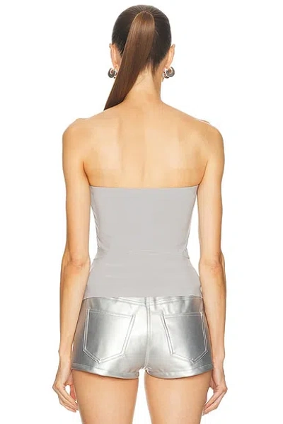 Norma Kamali Strapless Top In Gray
