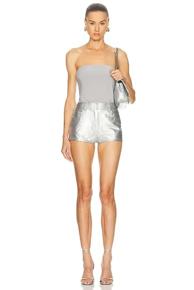 Norma Kamali Strapless Top In Gray