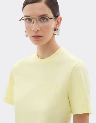 Ferrari Crop Cotton T-shirt In Yellow