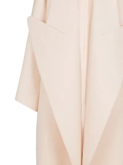 Balmain Wool Coat In Neutral