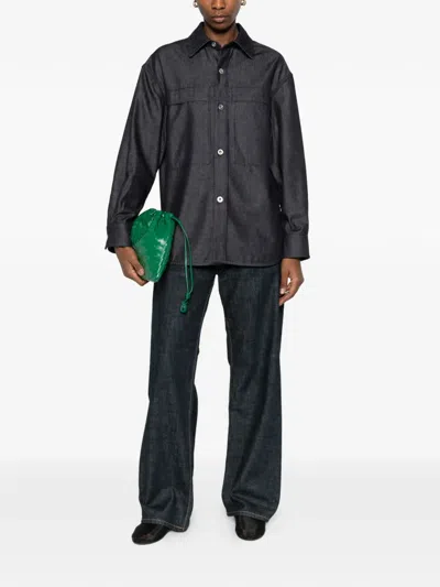 Jil Sander Button Flap-pocket Shirt In Blue