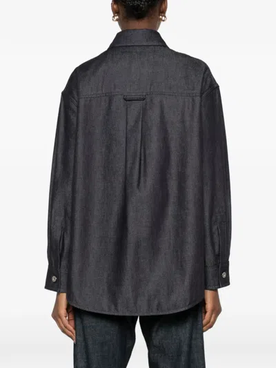 Jil Sander Button Flap-pocket Shirt In Blue