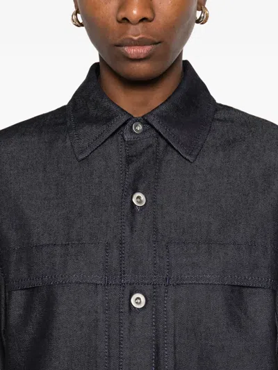 Jil Sander Button Flap-pocket Shirt In Blue