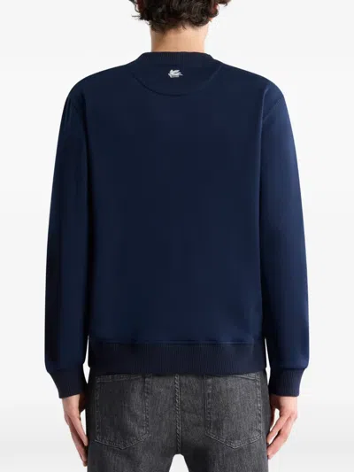Etro Leopard-print Sweatshirt In Blue