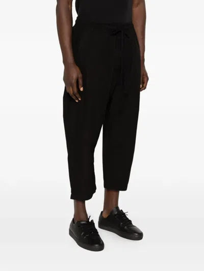 Thom Krom Drawstring Trousers In Black