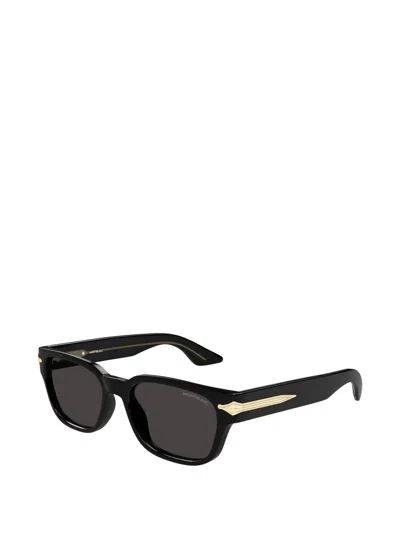 Montblanc Square-frame Sunglasses In Black