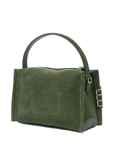 Jw Anderson W Anderson Womens Khaki Loafer Suede Shoulder Bag In Green