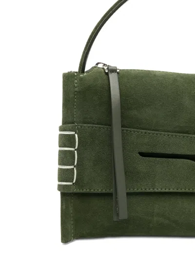Jw Anderson W Anderson Womens Khaki Loafer Suede Shoulder Bag In Green