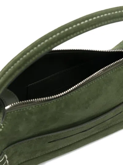 Jw Anderson W Anderson Womens Khaki Loafer Suede Shoulder Bag In Green