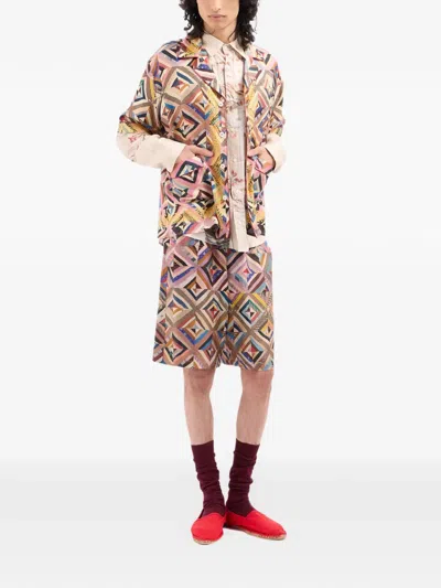 Pierre-louis Mascia Geometric-pattern Shorts In Multi