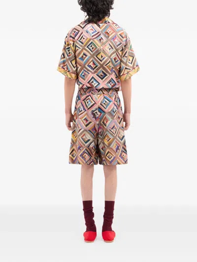 Pierre-louis Mascia Geometric-pattern Shorts In Multi