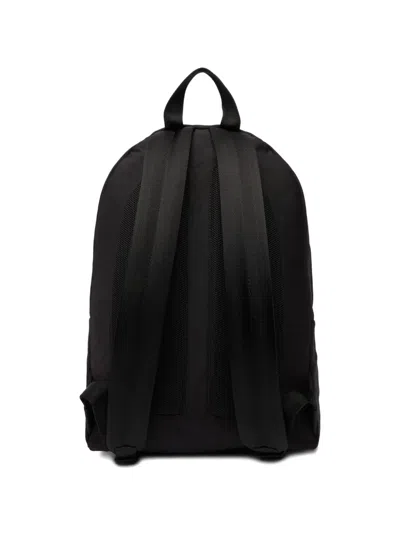 Hugo Boss Zip-up Backpack In Black