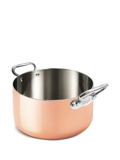 Pentole Agnelli Copper Handled Pan In Orange