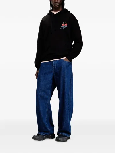 Diesel Cherry Sweatshirt In Black