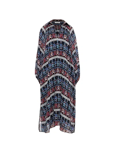 Devotion Patterned Midi Dress In Multi