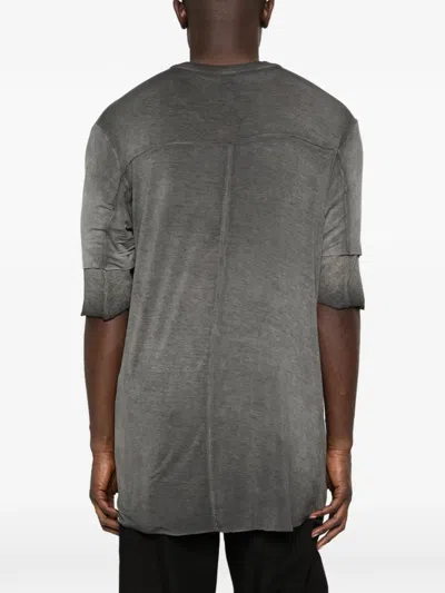 Thom Krom 940 Raw-cut Double-layer T-shirt In Gray