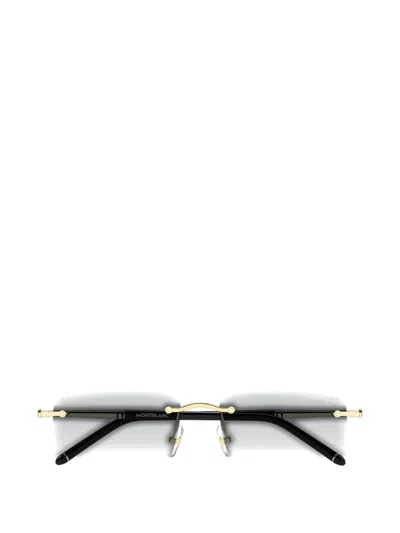 Montblanc Square-frame Sunglasses In Black