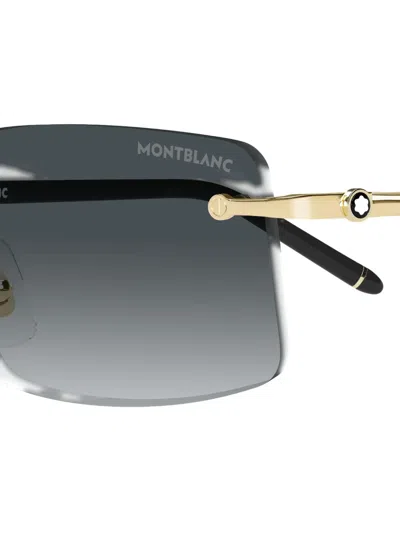 Montblanc Square-frame Sunglasses In Black