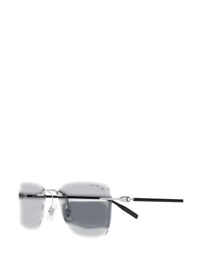 Montblanc Square-frame Sunglasses In White
