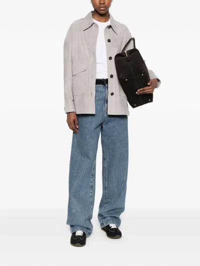 Arma Buttoned Flap-pocket Jacket In Neutral