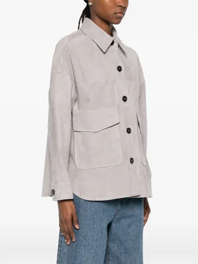 Arma Buttoned Flap-pocket Jacket In Neutral