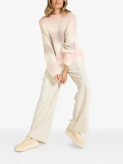 Juvia Sprayed Stripe Sweater In Pink