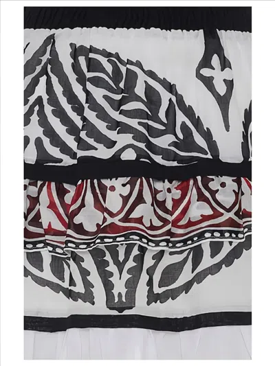 Devotion Patterned Mini Skirt In White