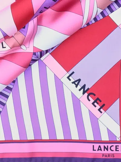 Lancel Silk Square Scarf In Multi