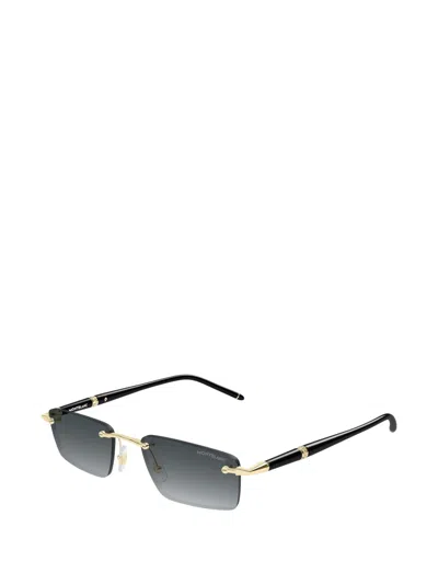 Montblanc Rectangle Sunglasses In Black