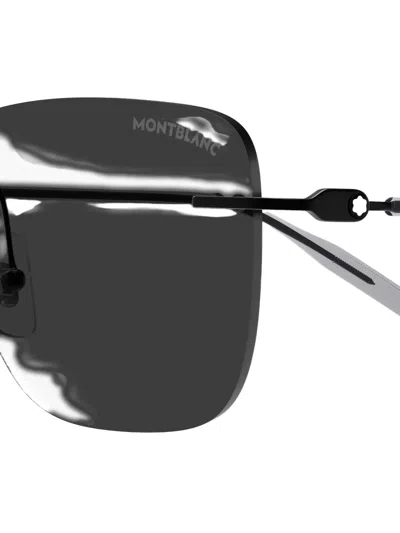 Montblanc Rectangle Sunglasses In Black