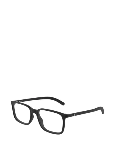 Montblanc Square-frame Glasses In Black