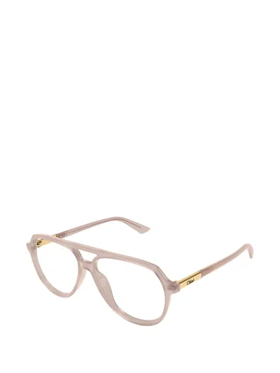 Chloé Pilot-frame Glasses In Neutral