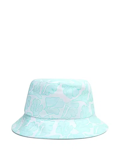 Vilebrequin Men White Blue Logo Bucket Hat In Multi