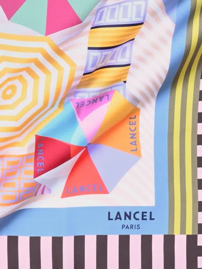 Lancel Silk Square Scarf In Multi