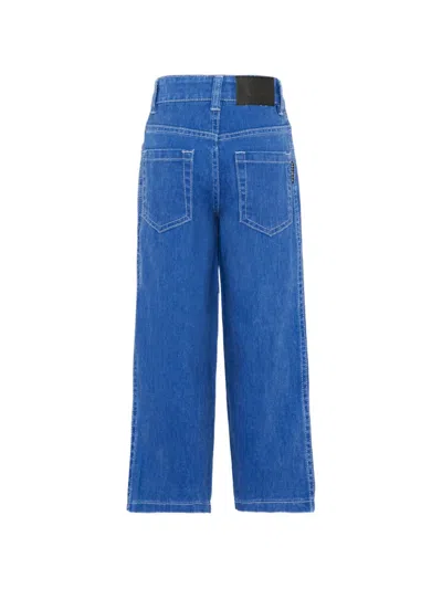Molo Belt-loop Buttoned Jeans In Blue