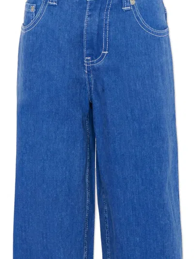 Molo Belt-loop Buttoned Jeans In Blue