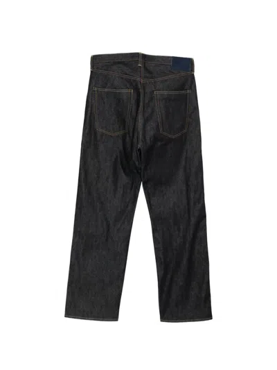 Visvim Wide Unwashed Trousers In Black