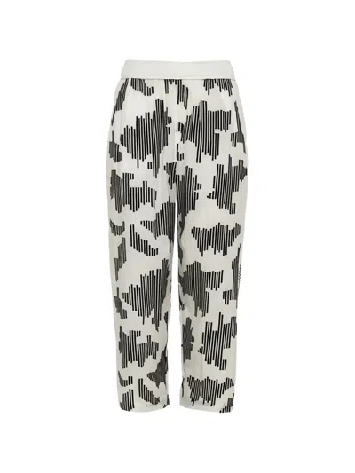 Devotion Orenda Patterned Cropped Trousers In Black