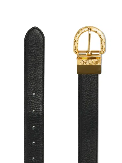 Lancel 30mm Reversible Adjustable Ardillon Belt In Black