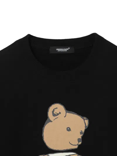 Undercover Bear Graphic Pullover In Black