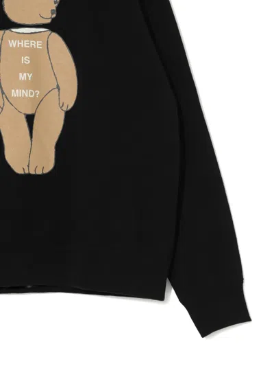 Undercover Bear Graphic Pullover In Black