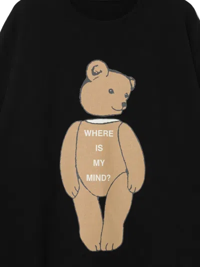 Undercover Bear Graphic Pullover In Black