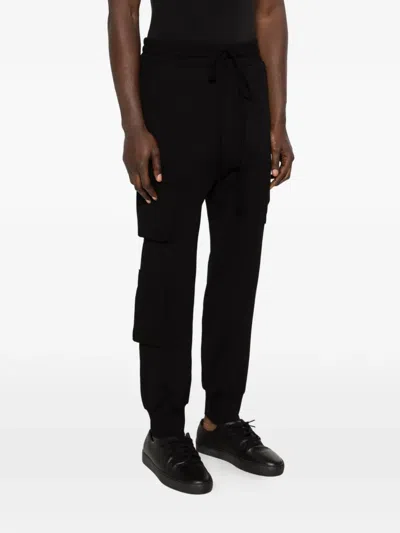 Thom Krom Cargo Drawstring Trousers In Black