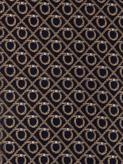Ferragamo Patterned Tie In Brown