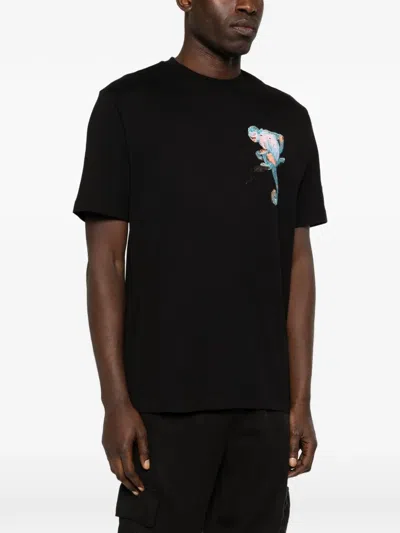 Iceberg Monkey-embroidered T-shirt In Black