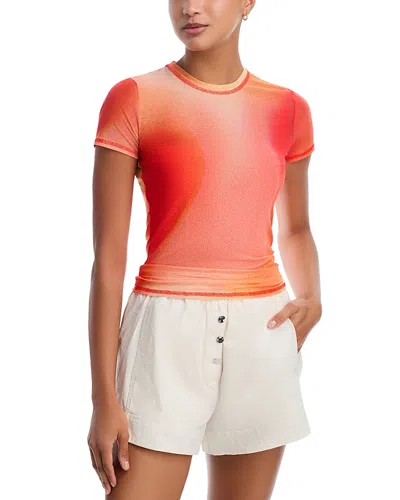 Simkhai Murry Mesh Top In Orange