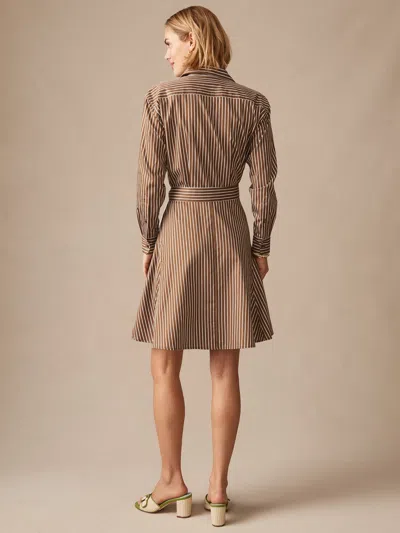 J.mclaughlin Women's Mary Dress In Stripe Brown/white